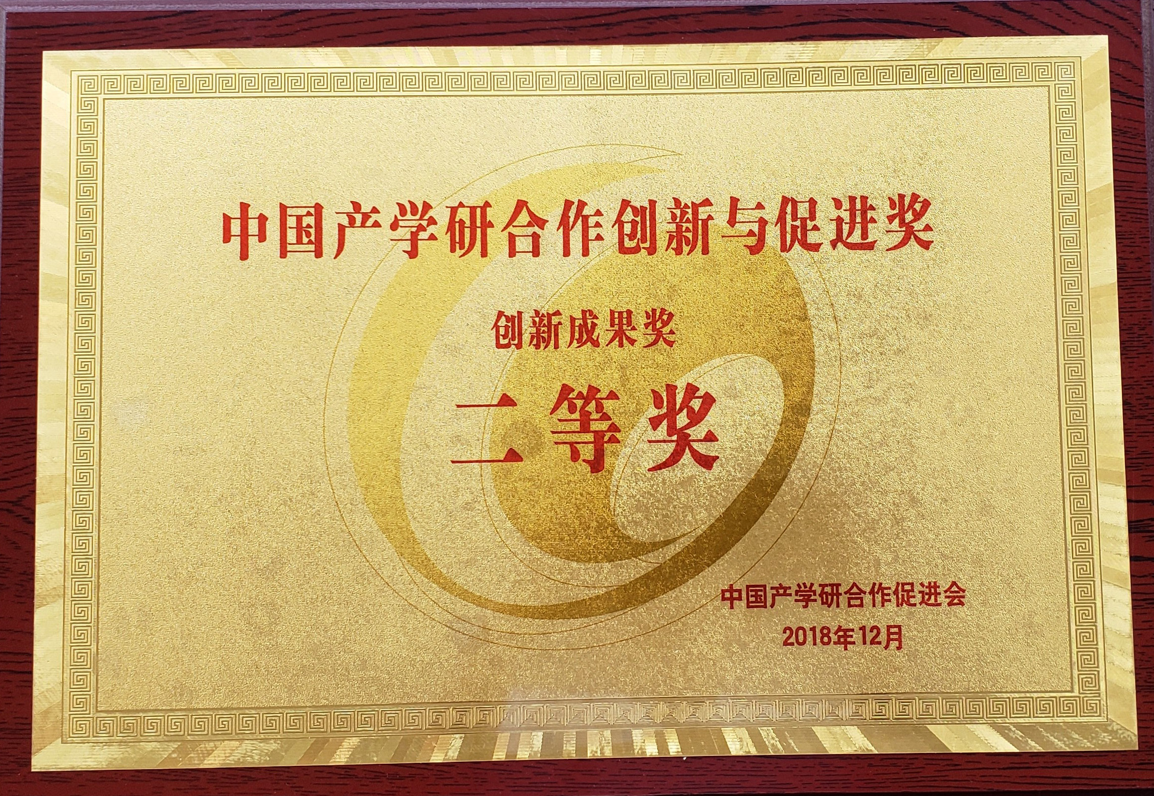 2018年中国产学研合作创新与促进奖创新成果奖二等奖